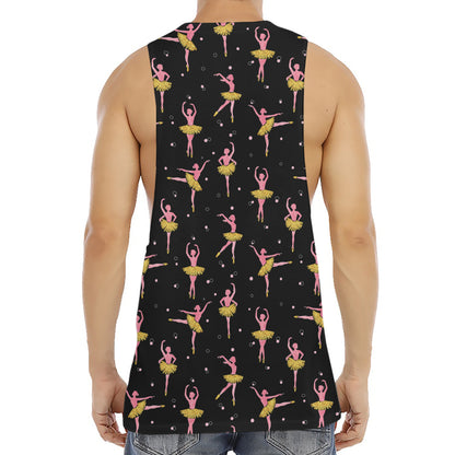 Dancing Ballet Pattern Print Men's Muscle Tank Top