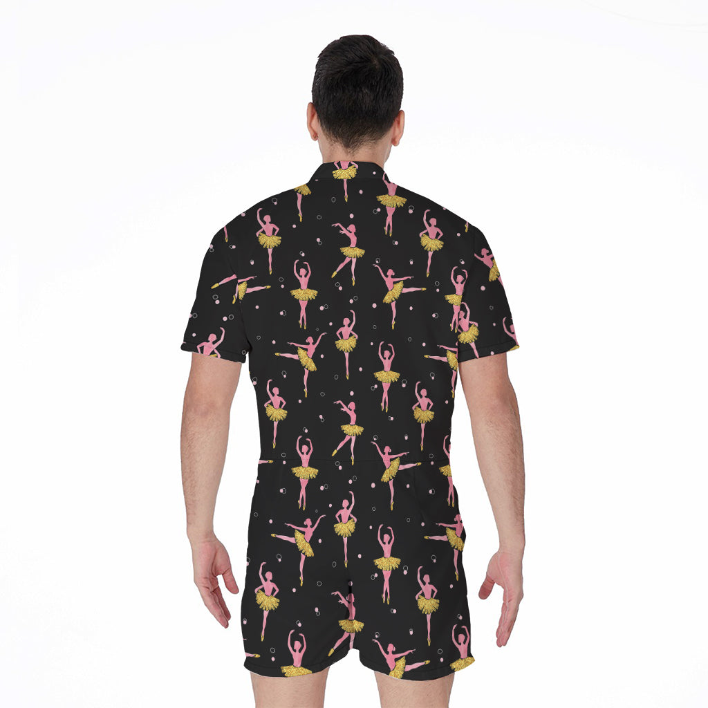 Dancing Ballet Pattern Print Men's Rompers