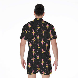 Dancing Ballet Pattern Print Men's Rompers