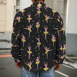 Dancing Ballet Pattern Print Men's Shirt Jacket