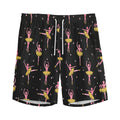 Dancing Ballet Pattern Print Men's Athletic Shorts