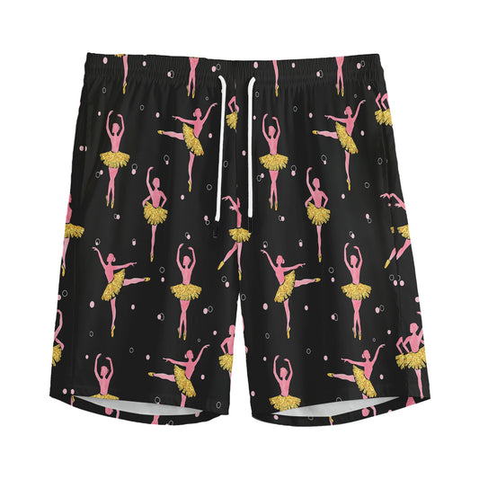 Dancing Ballet Pattern Print Men's Sports Shorts