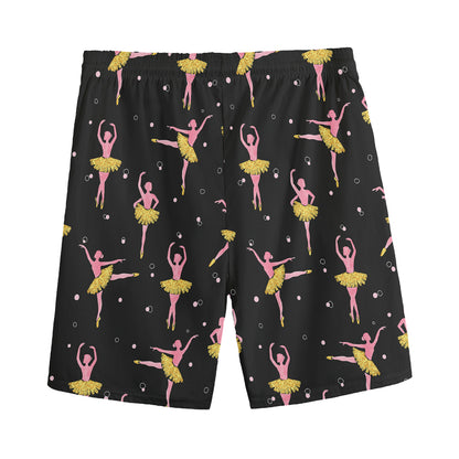 Dancing Ballet Pattern Print Men's Sports Shorts