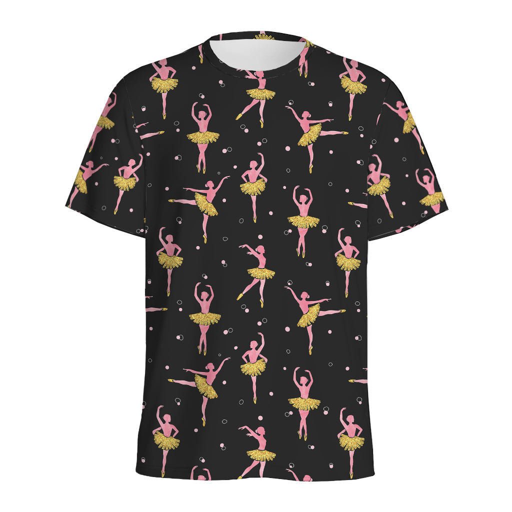 Dancing Ballet Pattern Print Men's Sports T-Shirt