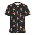 Dancing Ballet Pattern Print Men's Athletic T-Shirt