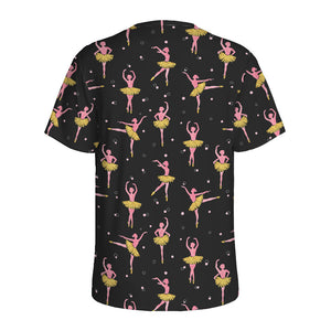 Dancing Ballet Pattern Print Men's Sports T-Shirt