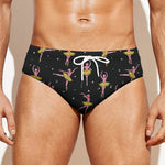 Dancing Ballet Pattern Print Men's Swim Briefs