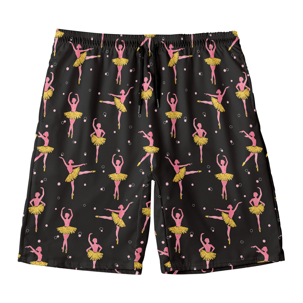 Dancing Ballet Pattern Print Men's Swim Trunks