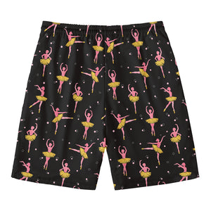 Dancing Ballet Pattern Print Men's Swim Trunks