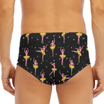 Dancing Ballet Pattern Print Men's Triangle Swim Briefs