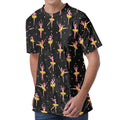 Dancing Ballet Pattern Print Men's Velvet T-Shirt