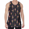 Dancing Ballet Pattern Print Men's Velvet Tank Top