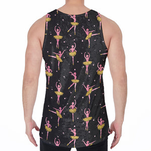 Dancing Ballet Pattern Print Men's Velvet Tank Top