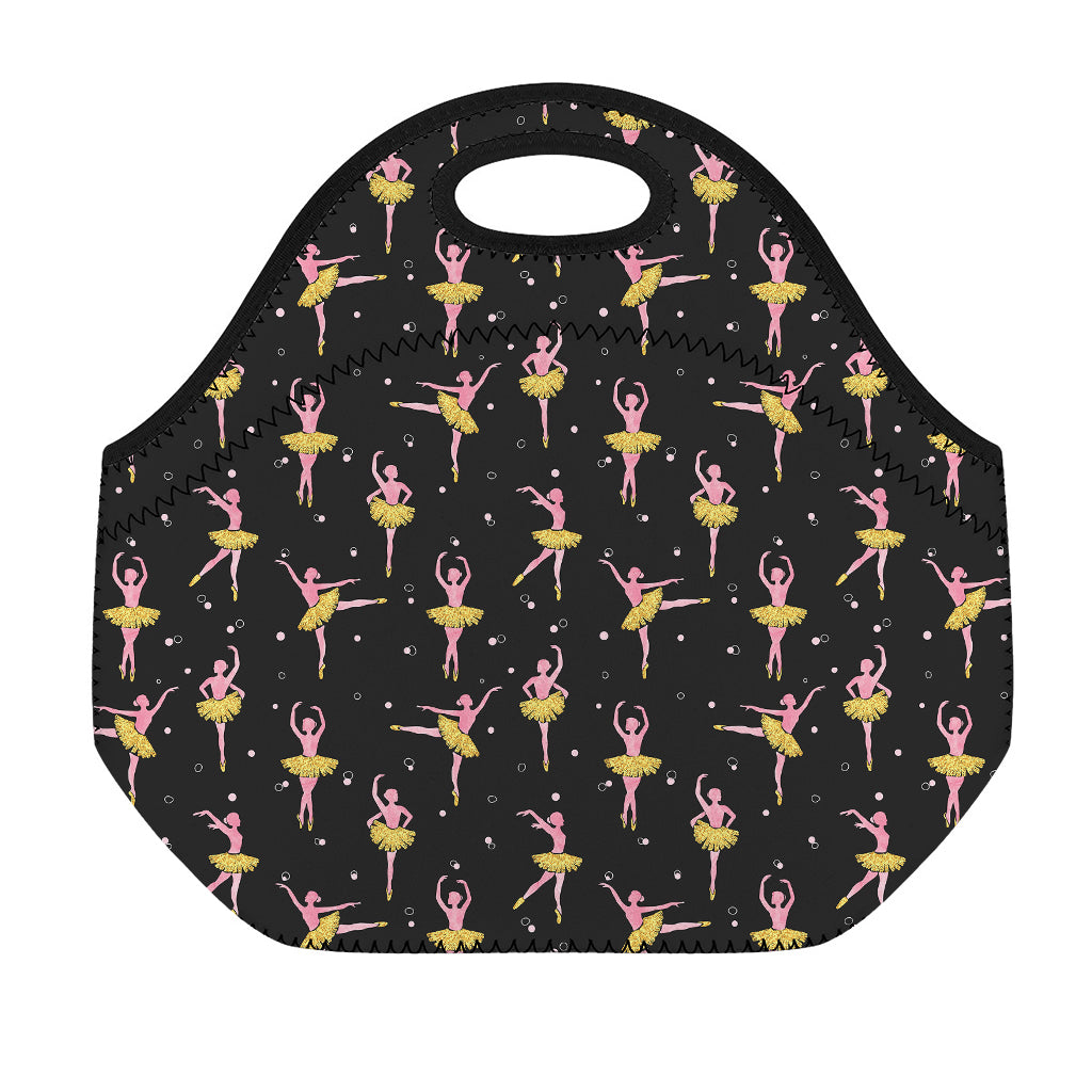 Dancing Ballet Pattern Print Neoprene Lunch Bag