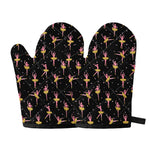 Dancing Ballet Pattern Print Oven Mitts