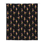 Dancing Ballet Pattern Print Polyester Shower Curtain