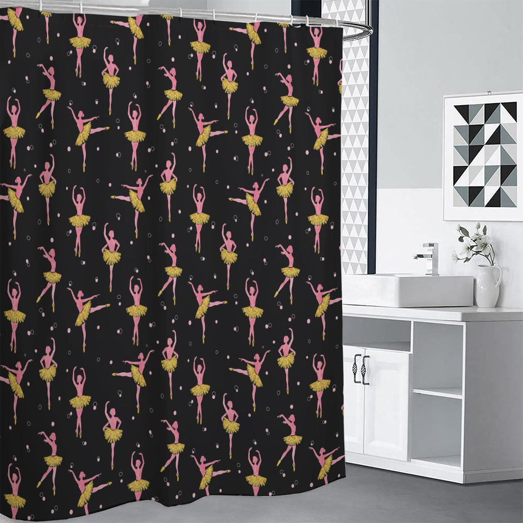 Dancing Ballet Pattern Print Premium Shower Curtain