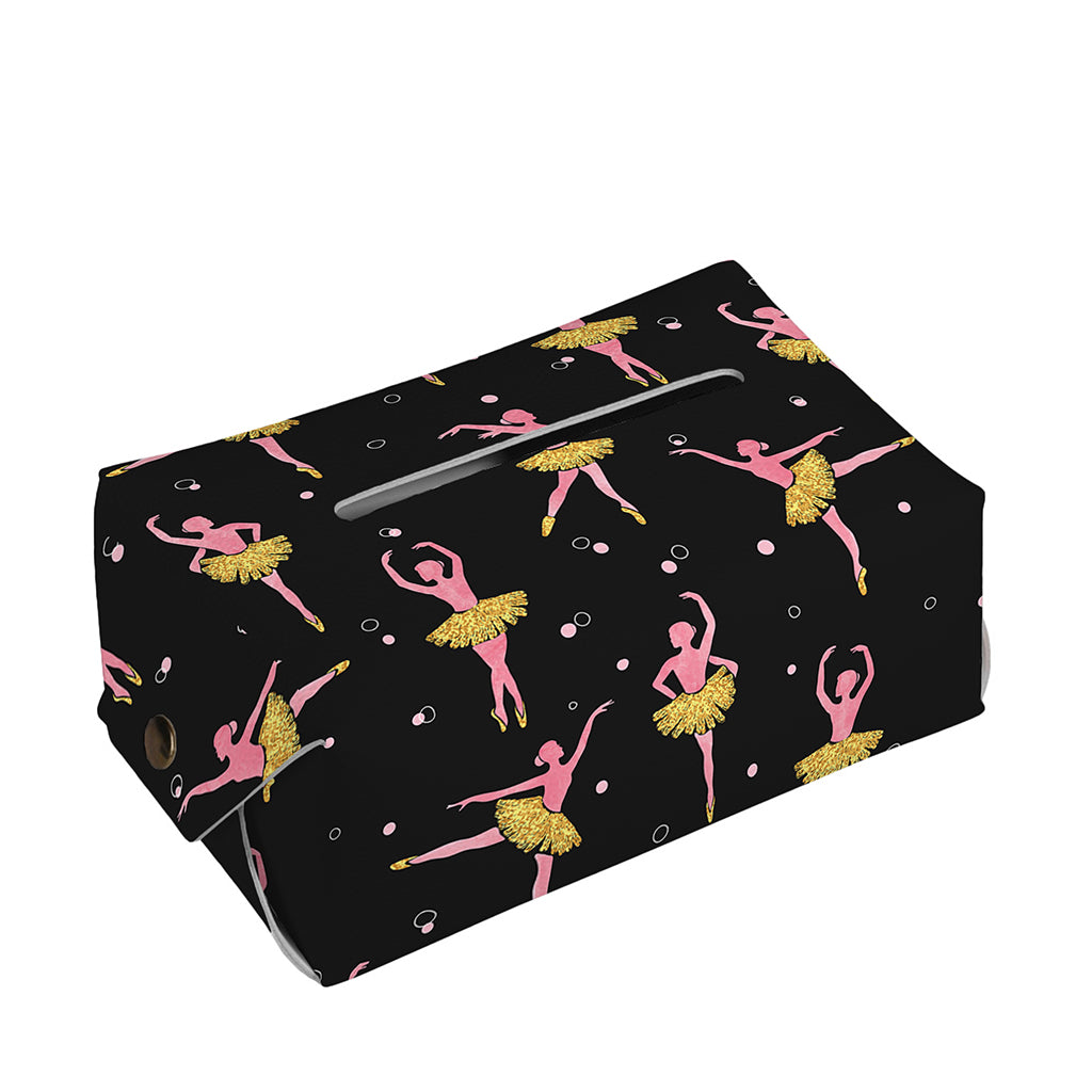 Dancing Ballet Pattern Print Rectangle Tissue Box Cover