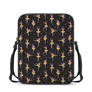 Dancing Ballet Pattern Print Rectangular Crossbody Bag