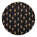 Dancing Ballet Pattern Print Round Blanket