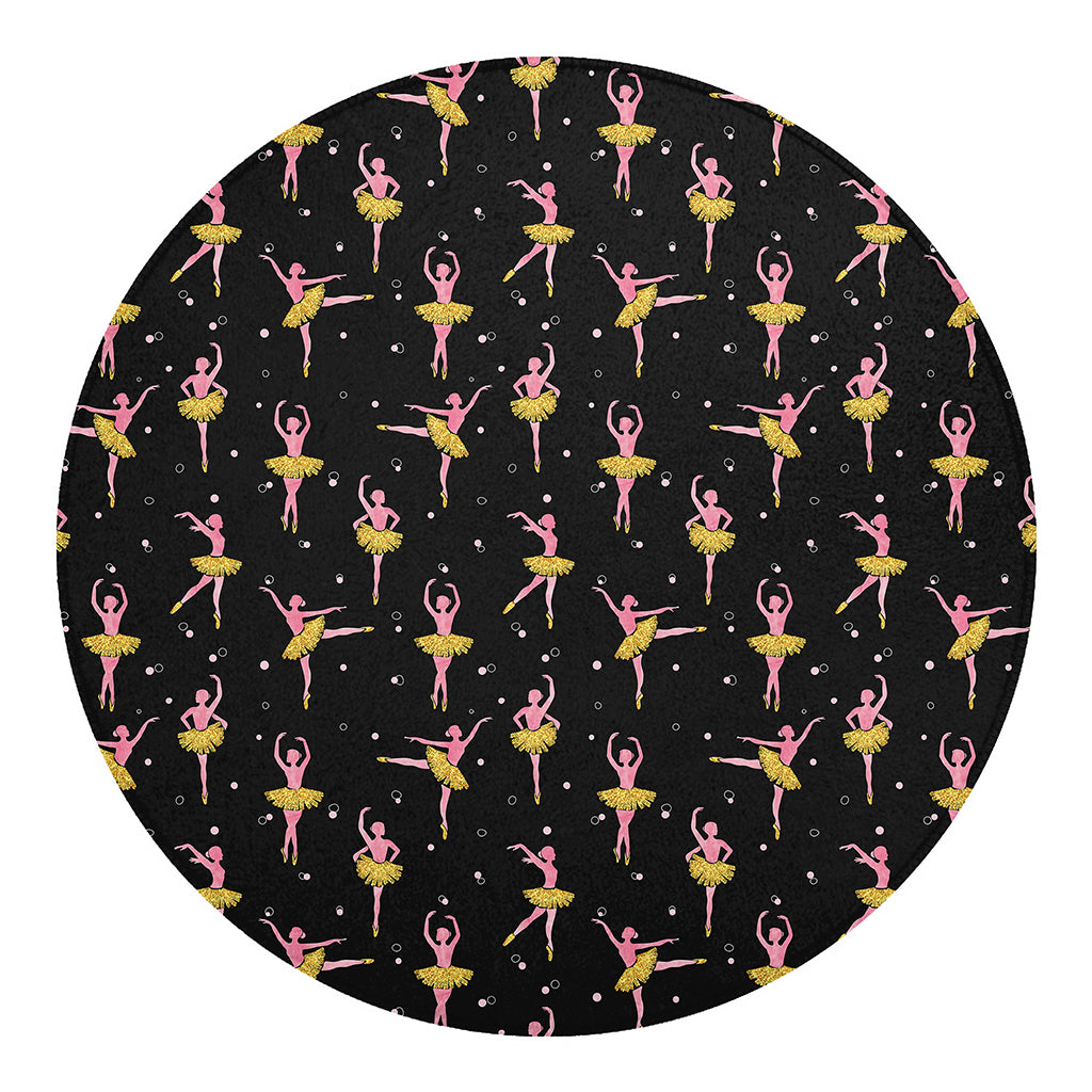 Dancing Ballet Pattern Print Round Blanket