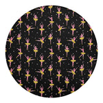 Dancing Ballet Pattern Print Round Blanket