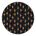 Dancing Ballet Pattern Print Round Floor Mat