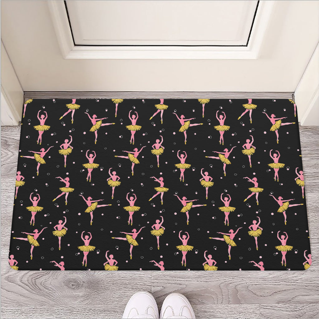 Dancing Ballet Pattern Print Rubber Doormat