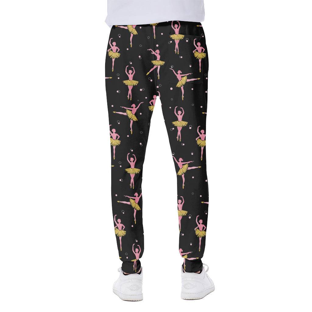 Dancing Ballet Pattern Print Scuba Joggers