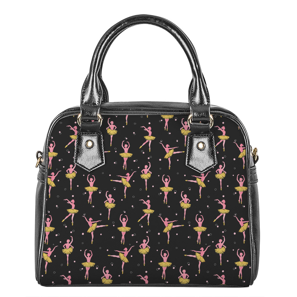 Dancing Ballet Pattern Print Shoulder Handbag