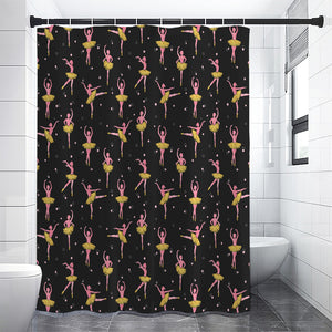 Dancing Ballet Pattern Print Shower Curtain