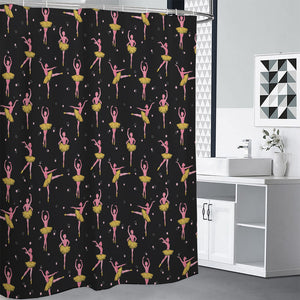 Dancing Ballet Pattern Print Shower Curtain