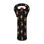 Dancing Ballet Pattern Print Single Neoprene Wine Tote