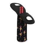 Dancing Ballet Pattern Print Single Neoprene Wine Tote