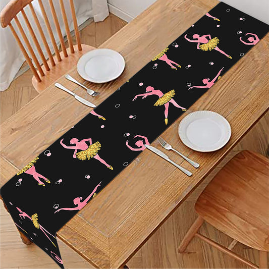 Dancing Ballet Pattern Print Table Runner