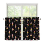 Dancing Ballet Pattern Print Tier Curtains