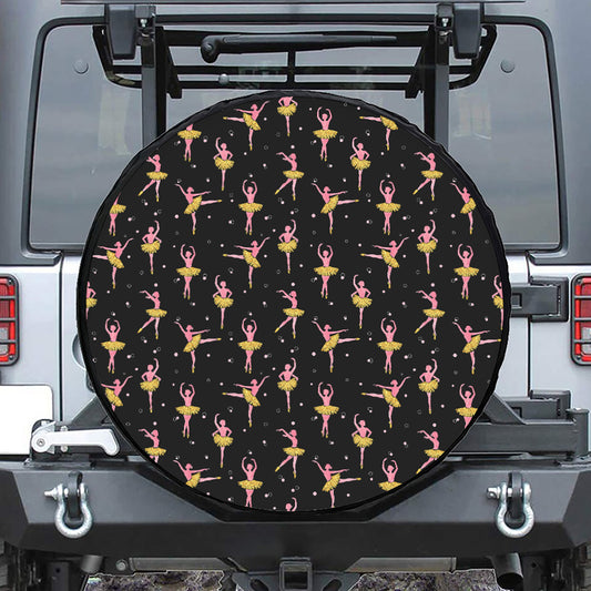 Dancing Ballet Pattern Print Tire Cover
