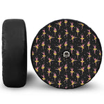 Dancing Ballet Pattern Print Tire Cover With Camera Hole
