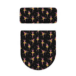 Dancing Ballet Pattern Print Toilet Lid And Tank Cover Set