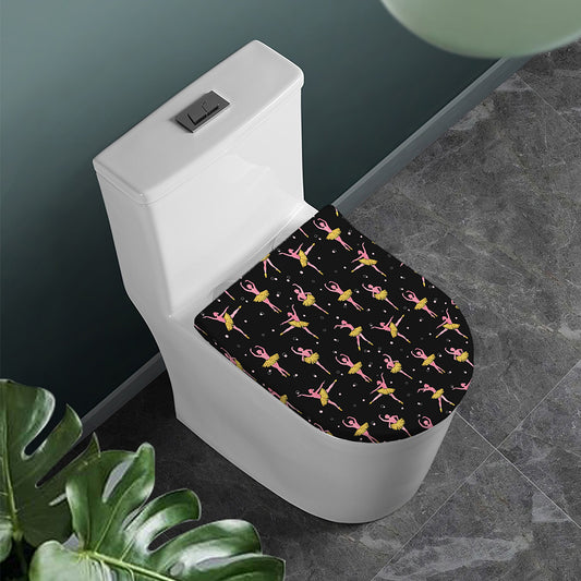 Dancing Ballet Pattern Print Toilet Lid Cover