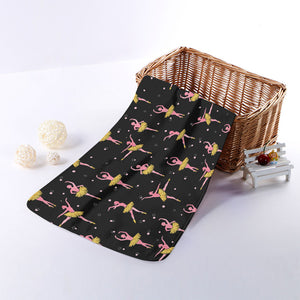 Dancing Ballet Pattern Print Towel