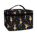 Dancing Ballet Pattern Print Travel Makeup Bag