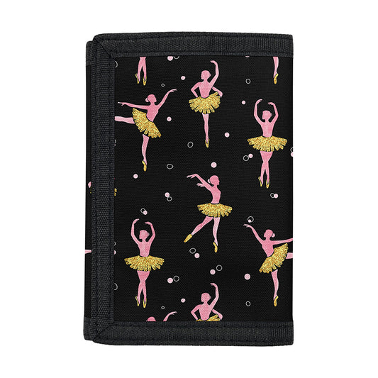 Dancing Ballet Pattern Print Trifold Wallet