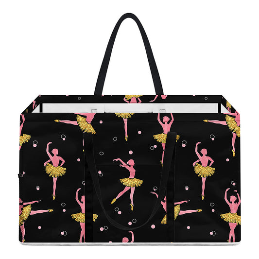 Dancing Ballet Pattern Print Utility Tote Bag