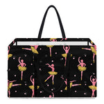 Dancing Ballet Pattern Print Utility Tote Bag