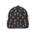 Dancing Ballet Pattern Print White Mesh Trucker Hat