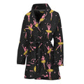 Dancing Ballet Pattern Print Women's Bathrobe