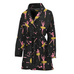 Dancing Ballet Pattern Print Women's Bathrobe