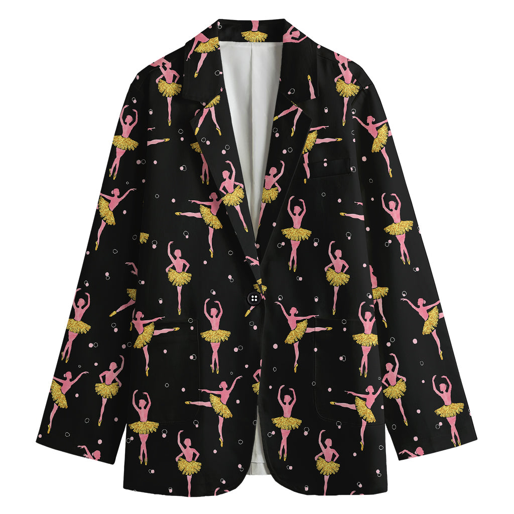 Dancing Ballet Pattern Print Women's Blazer