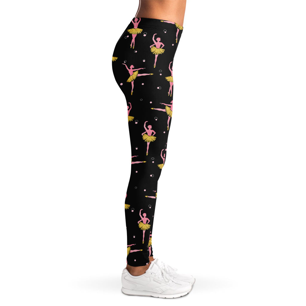 Dancing Ballet Pattern Print Women's Leggings